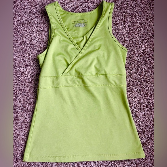 Tek Gear Activewear Layered Tank Top Lime Green Size Small - Picture 1 of 3
